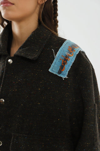 PATCHWORK HANDWOVEN BOMBER JACKET - Rastah