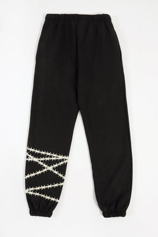 "BREATH OF FIRE" HANDPRINTED SWEATPANTS - Rastah
