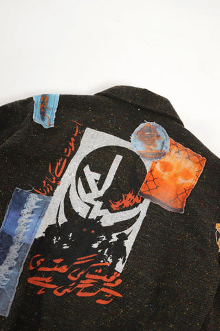 PATCHWORK HANDWOVEN BOMBER JACKET - Rastah