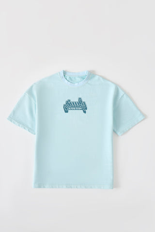 "Ocean love" garment dyed logo T-shirt