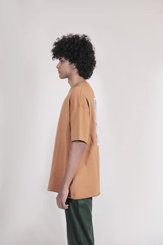 ORANGE JINNAH COLLAGE T-SHIRT - Rastah