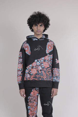 Psychedelic Block-Print Hoodie - Rastah