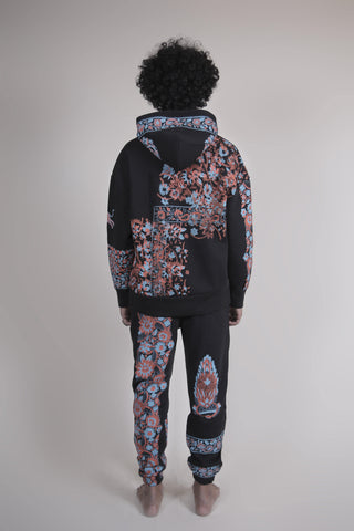 Psychedelic Block-Print Hoodie - Rastah