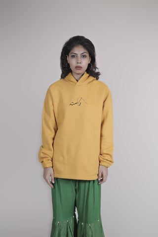 Mustard Zarqa Patch Hoodie - Rastah