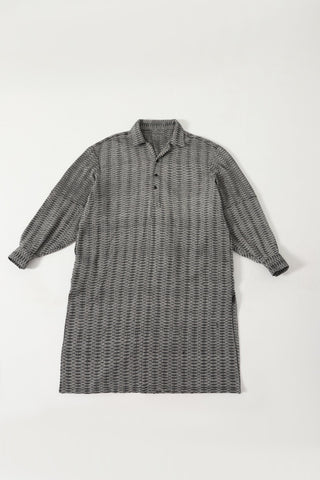 GREY HANDWOVEN KAMEEZ (LONG SHIRT) - Rastah