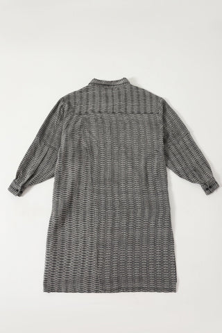 GREY HANDWOVEN KAMEEZ (LONG SHIRT) - Rastah