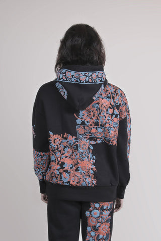 Psychedelic Block-Print Hoodie - Rastah