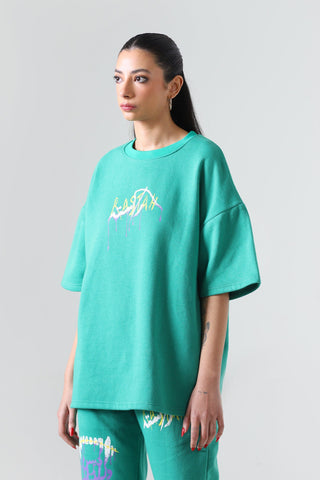 "The introspective vampire" sea green T-shirt