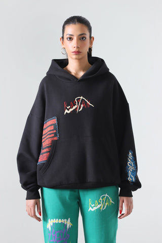 "Dil ki awaz" black hoodie