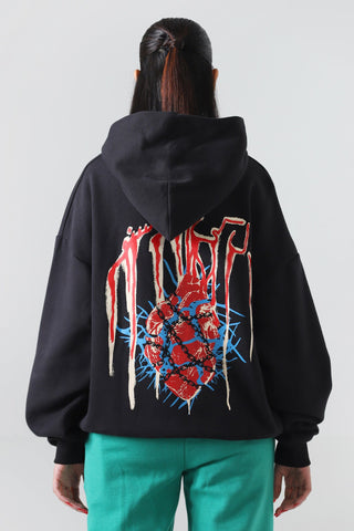 "Dil ki awaz" black hoodie