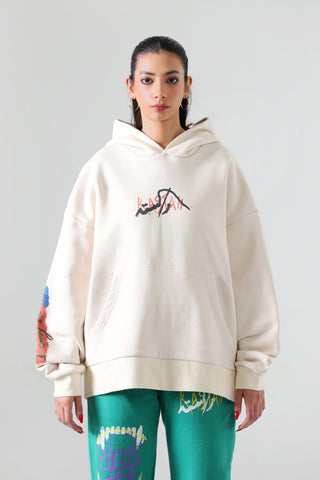 "Hamesha thaka howa" beige hoodie