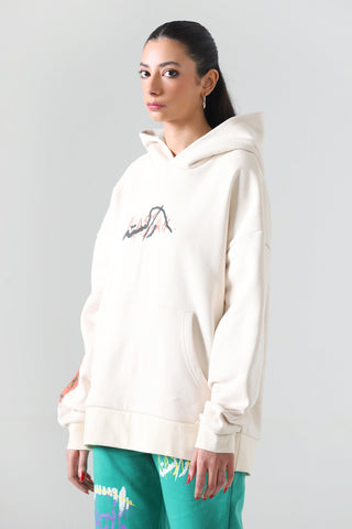 "Hamesha thaka howa" beige hoodie