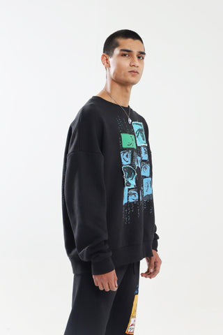 "INTO THE MIND" HAND PRINTED SWEATSHIRT - Rastah
