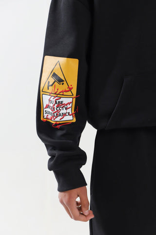 "KHABARDAR" HAND SCREEN PRINTED HOODIE - Rastah