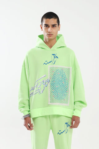 "THE WATCHMAN" NEON GREEN HOODIE - Rastah