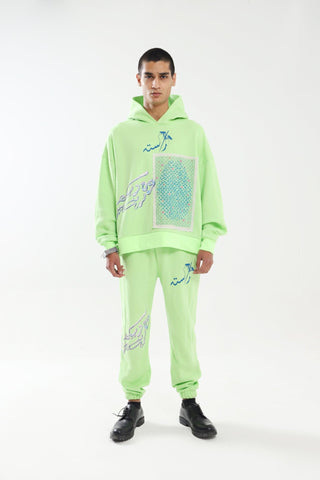 "THE WATCHMAN" NEON GREEN HOODIE - Rastah