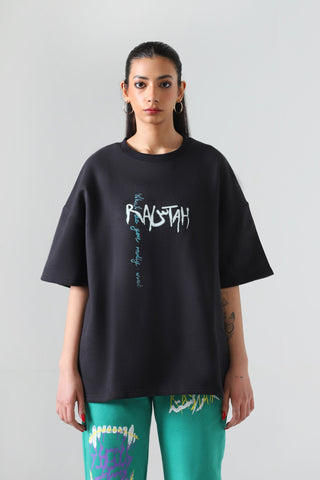 "Is this it?" black T-shirt