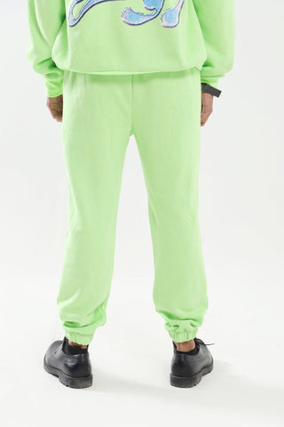 "THE WATCHMAN" NEON GREEN SWEATPANTS - Rastah