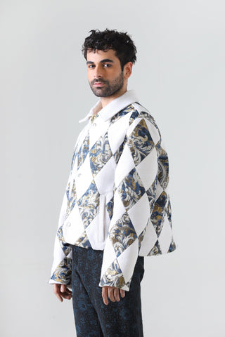 "Regal thoughts" patchwork jacket