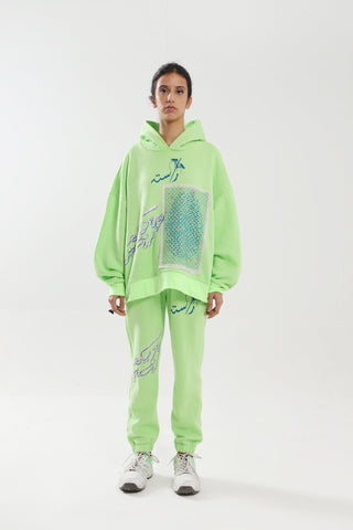 "THE WATCHMAN" NEON GREEN SWEATPANTS - Rastah