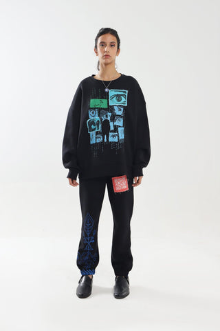 "INTO THE MIND" HAND PRINTED SWEATSHIRT - Rastah
