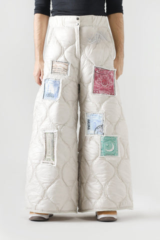 Quilted stamp trousers