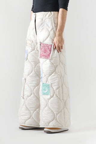 Quilted stamp trousers