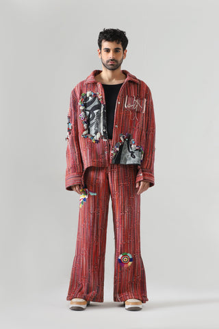 "Sadequain" jacquard embroidery jacket