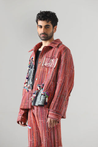 "Sadequain" jacquard embroidery jacket