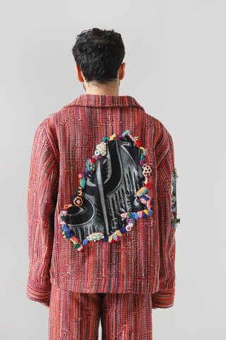 "Sadequain" jacquard embroidery jacket