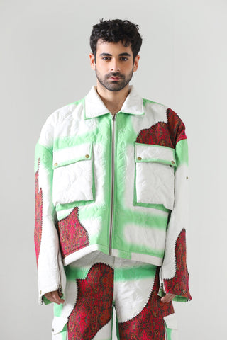 "Cloudy love" quilted jacket