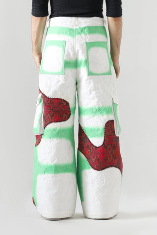 "Cloudy love" quilted trousers
