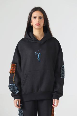 Graffiti screen printed hoodie