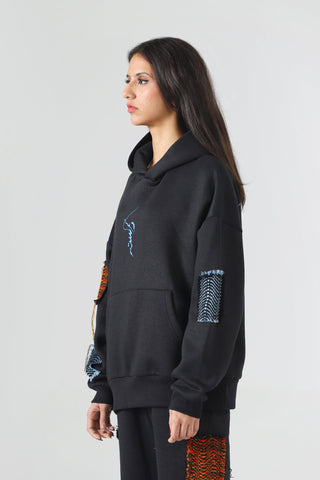 Graffiti screen printed hoodie