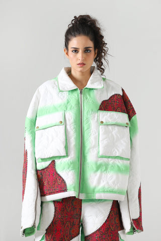 "Cloudy love" quilted jacket