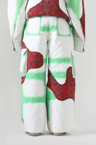 "Cloudy love" quilted trousers