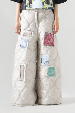 Quilted stamp trousers