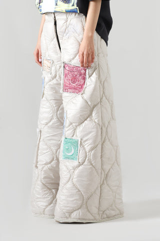 Quilted stamp trousers