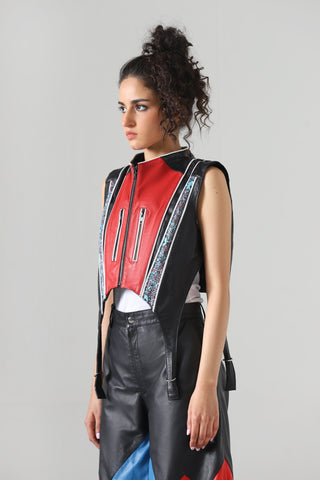 "After hours" leather vest