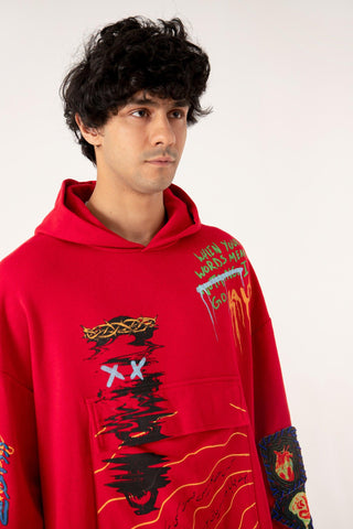 THE MADMAN - RED HOODIE - Rastah