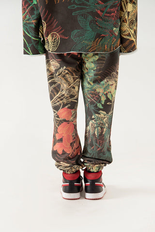 JUNGLE PRINTED FLEECE SWEATPANTS - Rastah