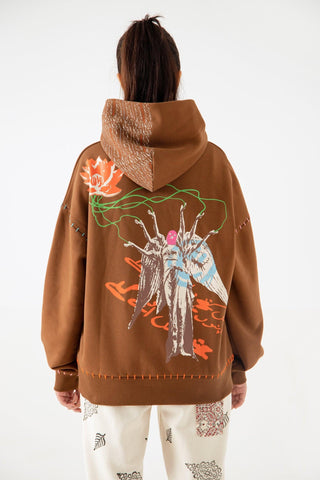 COLORS OF REBIRTH - BROWN HOODIE - Rastah