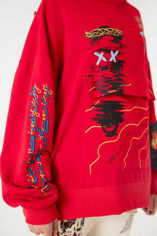 THE MADMAN - RED HOODIE - Rastah
