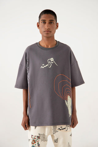 "I AM NOBODY" GREY T-SHIRT - Rastah