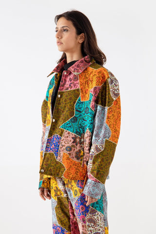 SILK BLOCKPRINT PATCHWORK JACKET V2 - Rastah