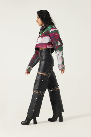 CHAIN LEATHER PANTS - Rastah