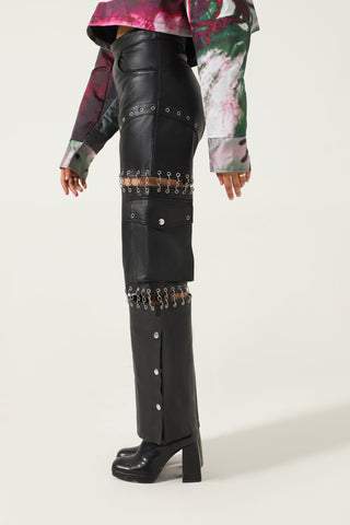 CHAIN LEATHER PANTS - Rastah