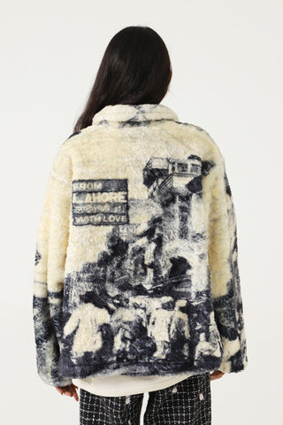 "FROM LAHORE WITH LOVE" SHERPA JACKET - Rastah