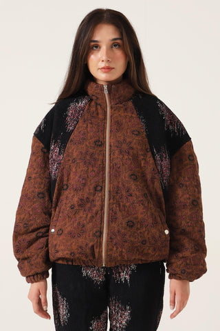 BLOCK PRINTED PUFFER JACKET - Rastah