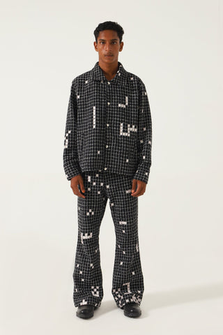 HAND PRINTED TETRIS TROUSERS - Rastah